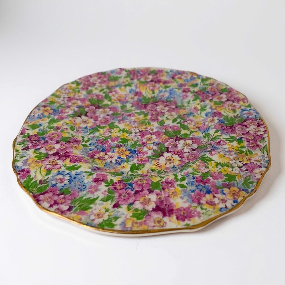 James Kent Apple Blossom Chintz Floral Plate England